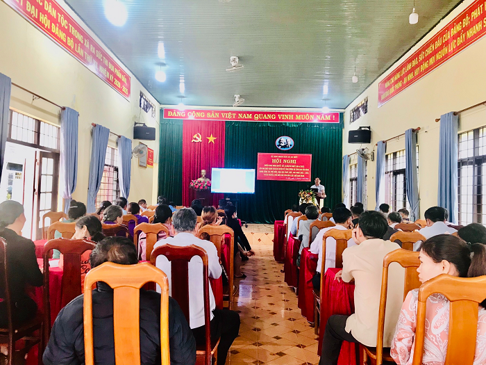UBND xã Cư Mốt tổ chức Hội nghị triển khai Nghị quyết số 13-NQ/HU ngày 06/4/2023  của Ban chấp hành Đảng bộ huyện